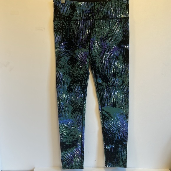 TUFF Athletics Black Multi Smooth Compression Athletic Leggings Women’s Small - Picture 1 of 7